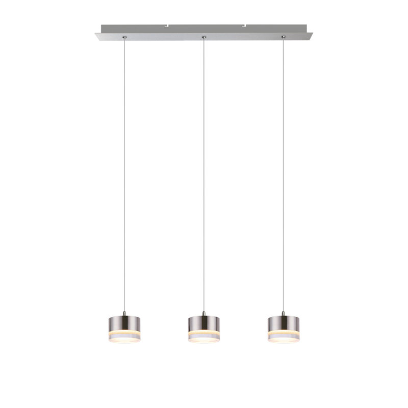 Barnsdall 3 - Light Kitchen Island Pendant, Nickel