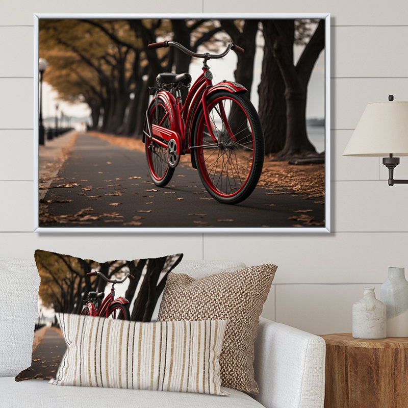 «Pedals», impression sur toile, H 16 po x l 32 po x P 1 po, Cadre flottant blanc