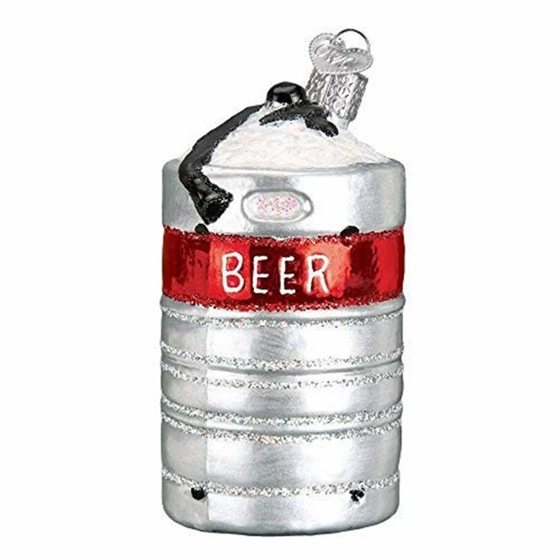 Ornement figurine suspendu en aluminium bière fût