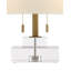 Lampe de table transparente / dorée 14,5 po Chiara