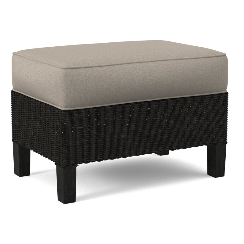 Gibraltar Ottoman, Beige Performance Fabric; 0851-73, Antique Black