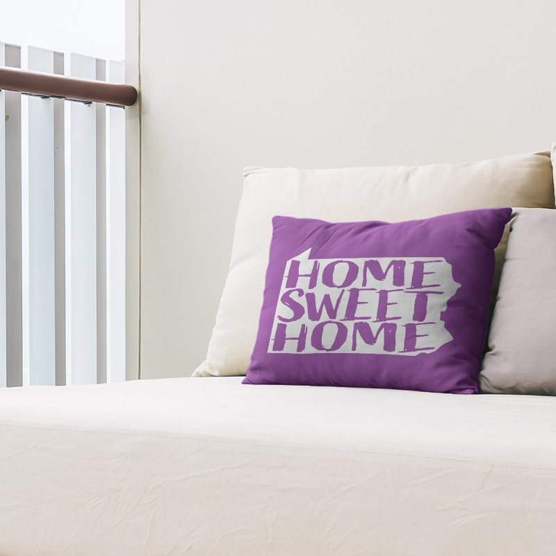 Outdoor Reversible Throw Pillow, Violet, Pennsylvania