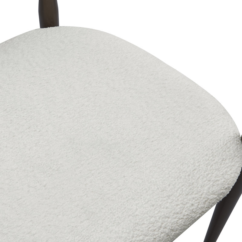 Tabouret de bar 29,75 po Amen, Beige Boucle / base café, Tabouret de comptoir (siège d'une hauteur de 25,5