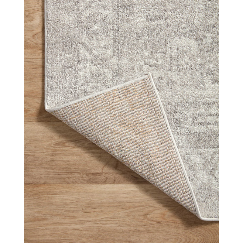 Tapis argenté / ivoire Loloi II Odette, Rectangle 4 pi x 6 pi