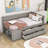 Wood Daybed with Drawers and Shelves-1807396032-1807396033