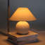 Lampe de table à DEL 11 po avec base ronde en céramique crème Fiona-769540784