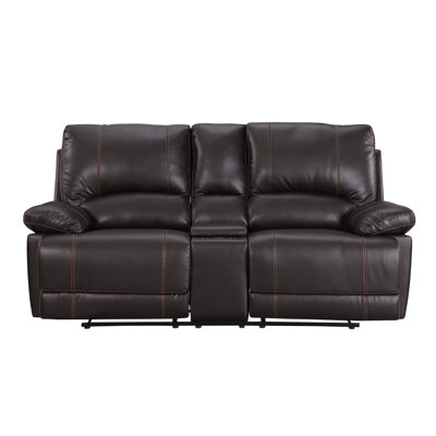 76" Faux Leather Pillow Top Arm Reclining Sofa by Red Barrel Studio