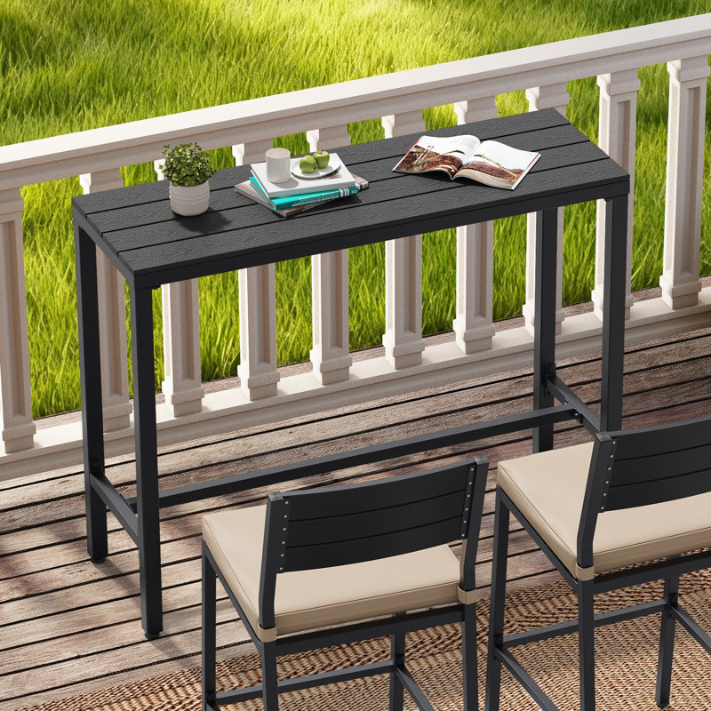 Table de bar Arboleya, H 37,09 po x L 42,91 po x l 15,67 po, Noir