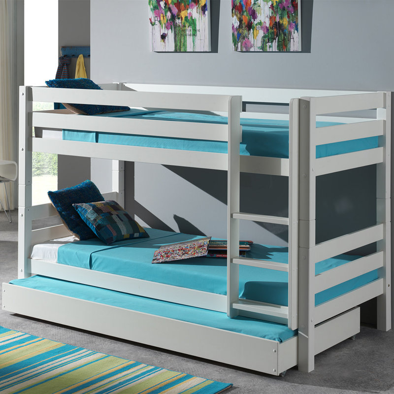 Pino bunk bed with drawer, 90 x 200cm, White
