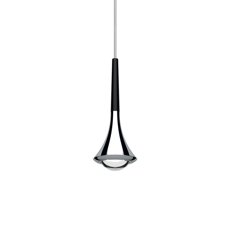 Lodes Rain Suspension Lamp Transparent Cable Line-V, Matte Black