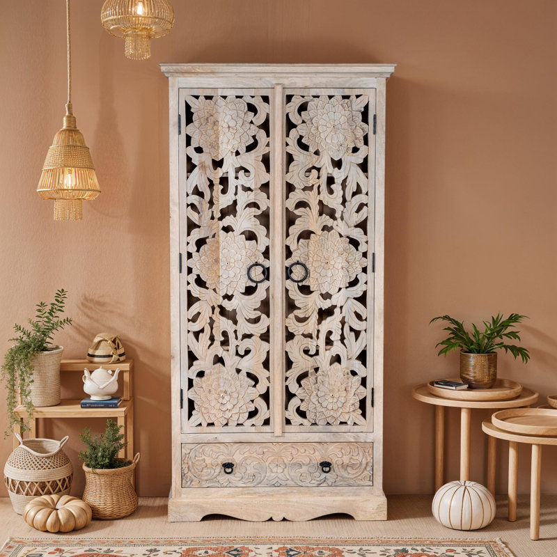 Armoire sculptée à la menthe replica, Gris fumée