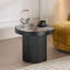 Ensemble de 2 tables basses, table basse ronde en panneau de fibres à densité moyenne en bois aggloméré pour salon, espace de loisirs, noir