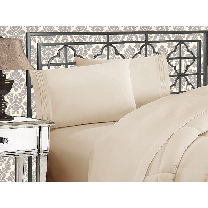 Microfiber Sheet Set, Beige, King