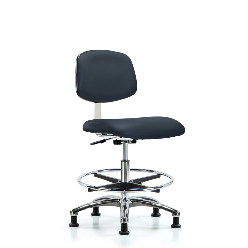 Yareli Drafting Chair, Glides, Imperial Blue