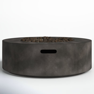 Rashid Round Concrete Outdoor Fire Table