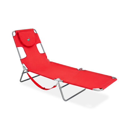 Chaise longue autoportante Ostrich The Original, Facedown Beach, rouge
