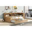 Lit de jour avec lit gigogne simple et rangement - Matériau en bois robuste-77031427