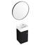 Petit meuble-lavabo compact avec lavabo, 12 po x 12 po x 24,1 po, fixation murale, châtaignier noir, cuve en céramique lisse, taille 12 po, -
