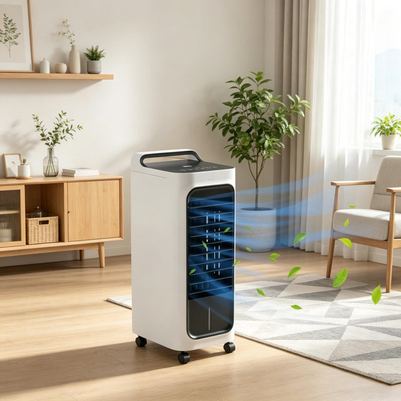 Refroidisseur d'air en plastique ABS blanc l 10 po x P 11,2 po x H 26,2 po