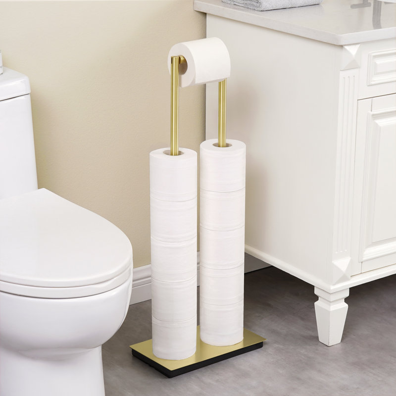 KES Gold Porte-papier hygiénique avec réserve de 11 rouleaux
