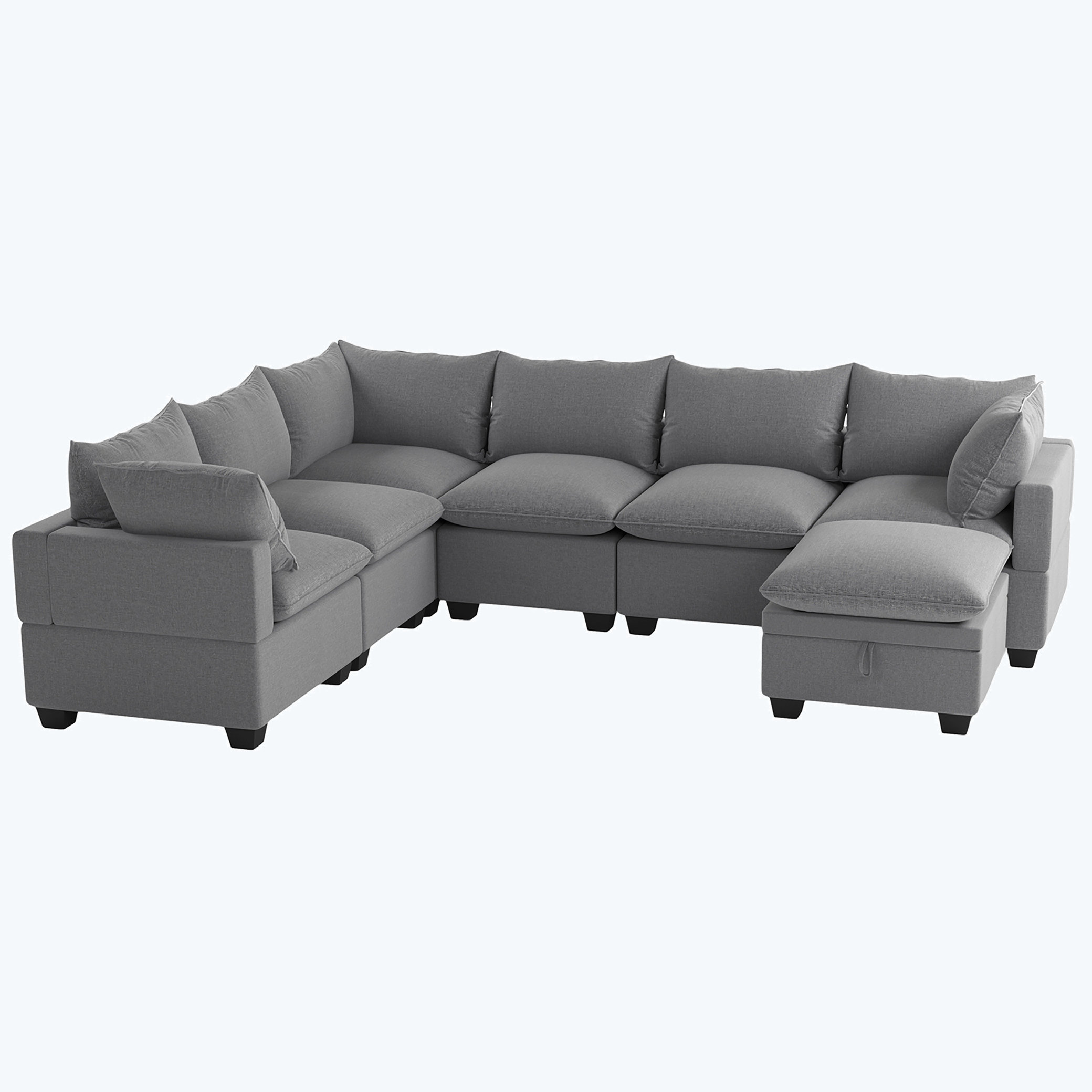Latitude Run® Kenedra 7 Piece Upholstered Sectional Wayfair