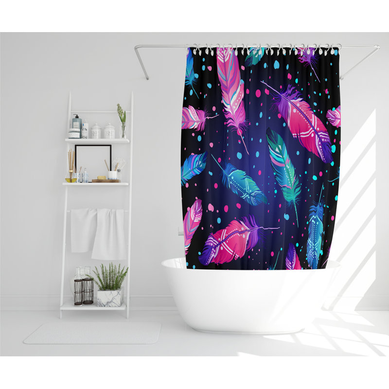 Brunette Polyester Shower Curtain Set