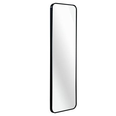 Versatile Black Mirror 47x14 Inches - Perfect for Doors, Walls & Cabinets