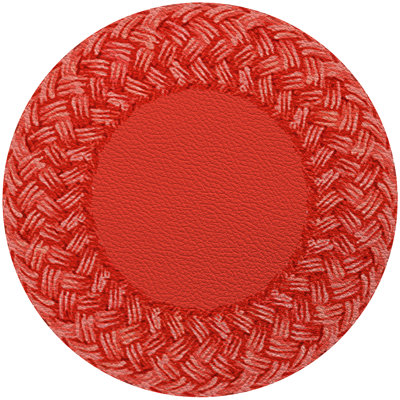Raffia Vegan Leather Round Pebble Placemat
