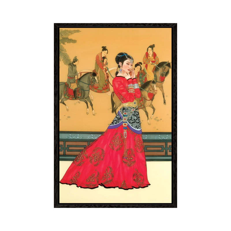Li Wa - Painting on Canvas, 152.5 cm H x 101.5 cm W, Black Framed
