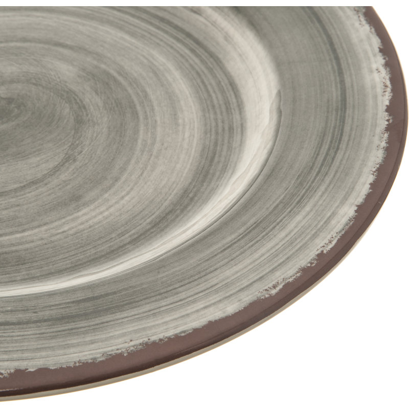 Assiette plate en mélamine 11 po Darrion, Fumée