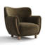 Fauteuil d'appoint en velours émeraude