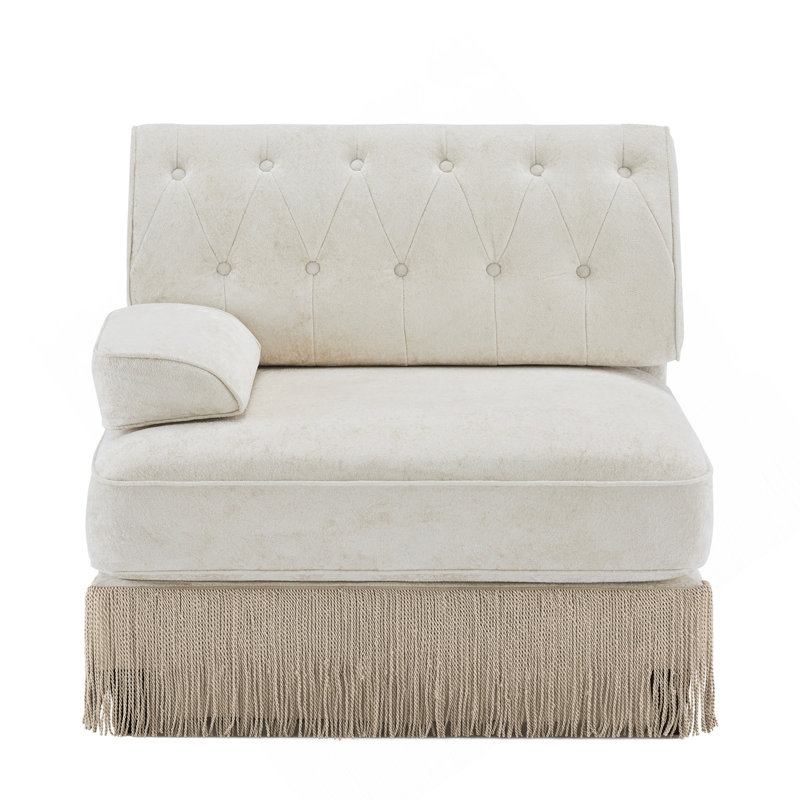 Sofa LSF Velvet -Beige, Beige, Left Hand Facing