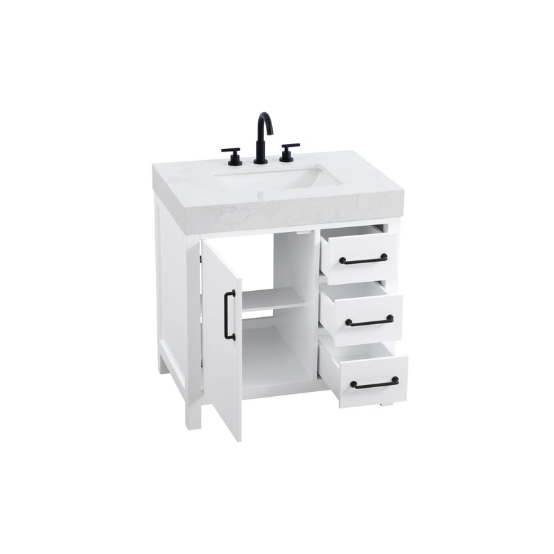 Meuble-lavabo simple 32 po_Traditional_VF60632, Blanc