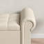 Banc de rangement en similicuir de 50 po et 60 po avec siège capitonné et accoudoirs roulés - parfait pour les chambres à coucher et les espaces polyvalents-1531425870-1526847826