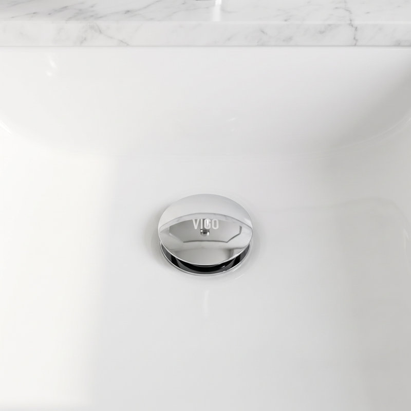 Bonde escamotable de salle de bain avec trop-plein, Chrome chrome