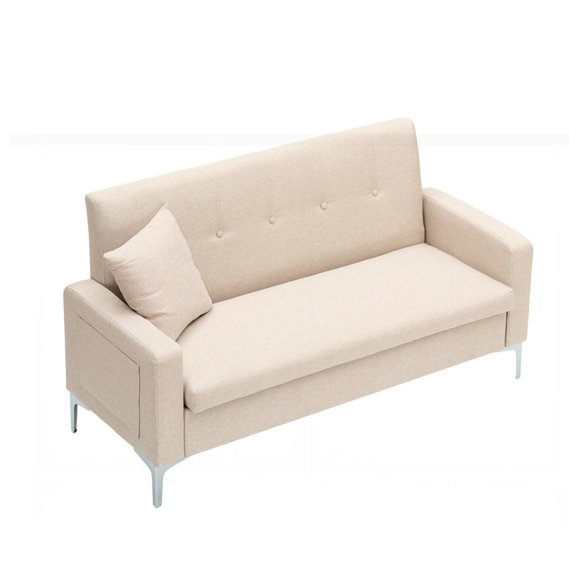 Canapé double confortable de 57 pouces, Beige