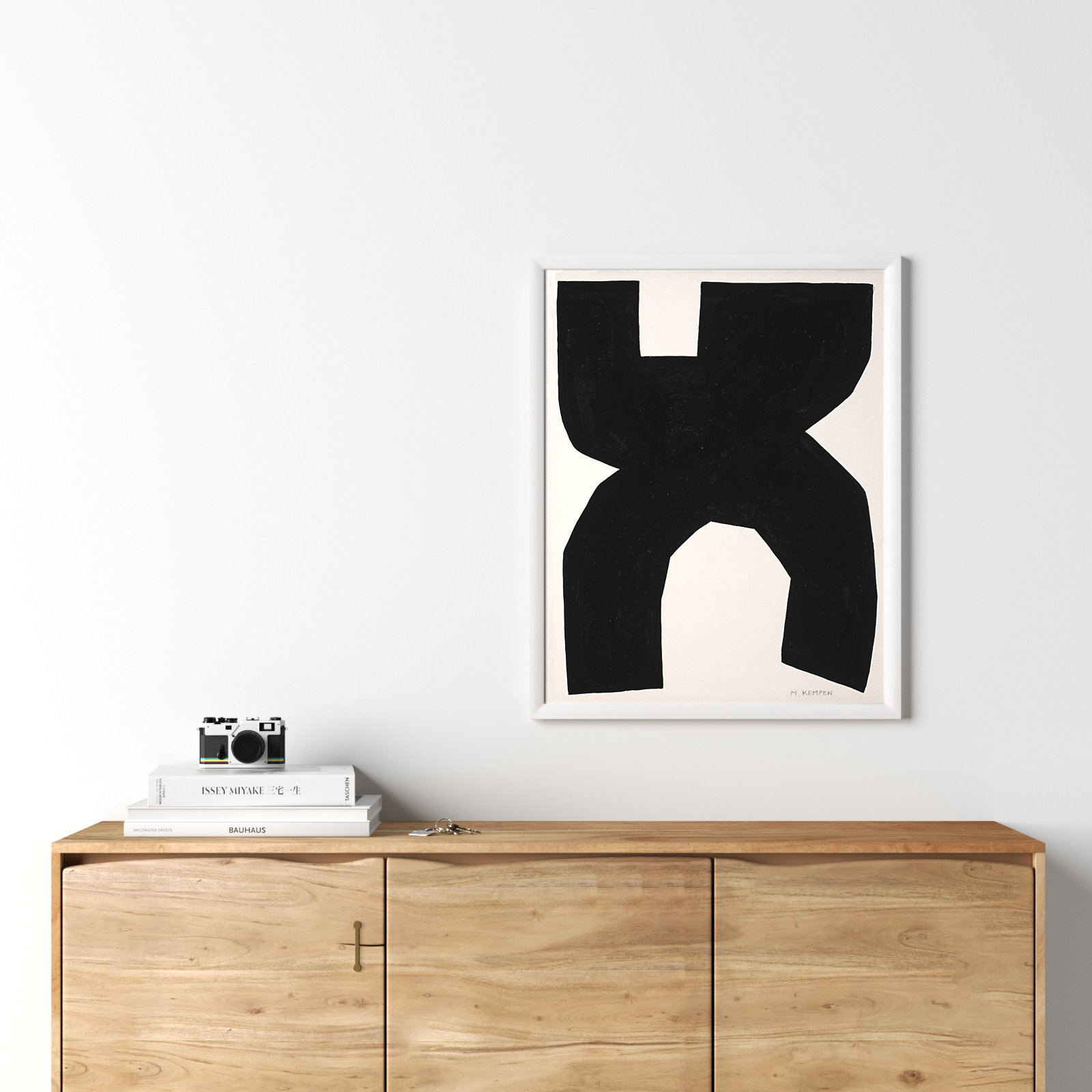 Module On White 1 by Michael Kempen, White, 30" H x 24" W x 1.25" D