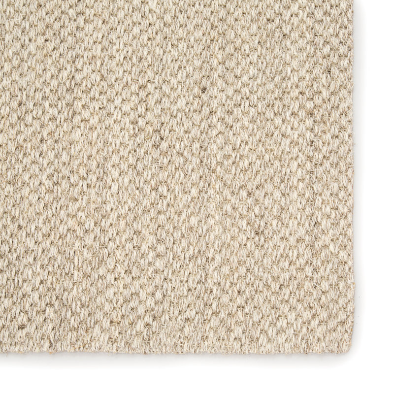 Naturals Sanibel Taupe/White Solid Hand Woven Area Rug, Runner 3' x 10'