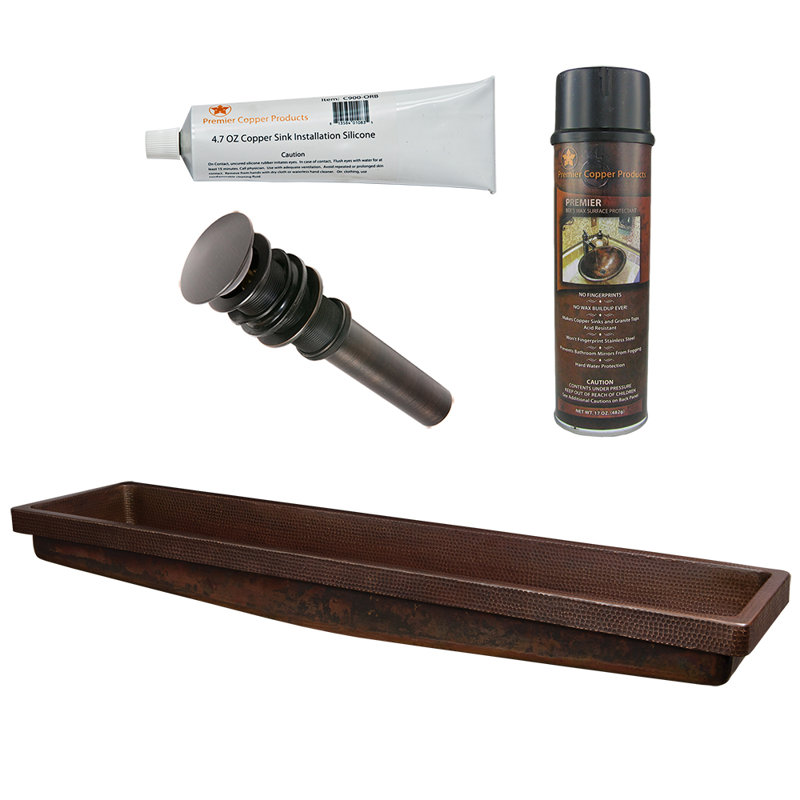 Ensemble de lavabo et de drain pour salle de bain Premier Copper Products BSP5_VREC60SKDB-P