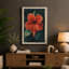 Hibiscus in Deep Teal Botanical - Wrapped Canvas-199484172-199484176