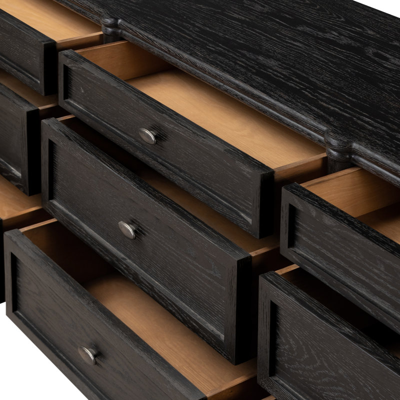 Toulouse 9 - Drawer Dresser, Distressed Black