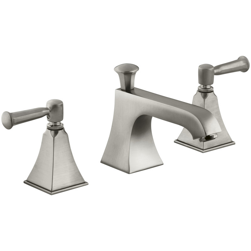 Memoirs Widespread Bathroom Faucet with Drain Assembly, Vibrant Brushed Nickel, Lever