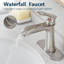 Robinet pour salle de bain à un trou avec poignée simple