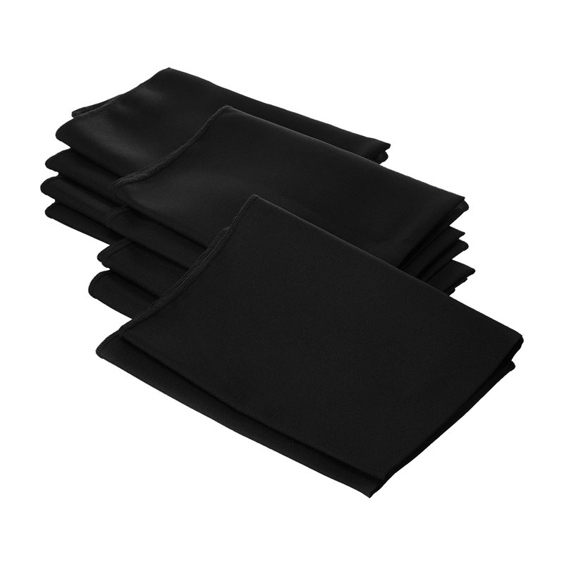 Polyester Square Napkin - Basics by Wayfair™, Set of 10, Black