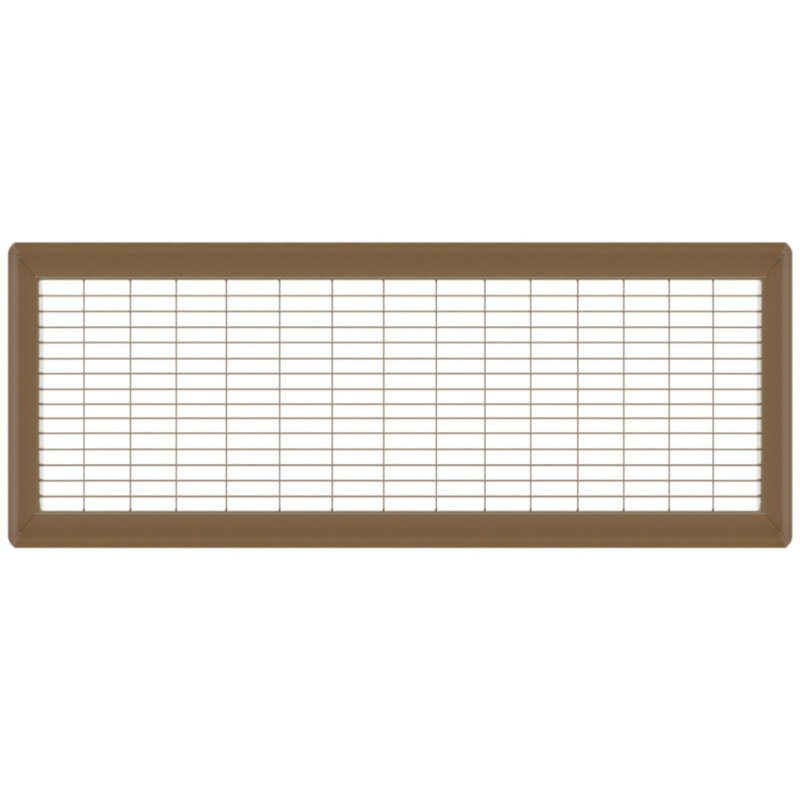 Gril de plancher brun de gros calibre, H 0,9 po x l 8 po x L 30 po