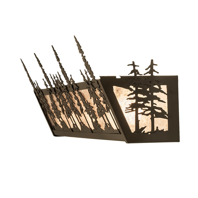 Tall Pines - Light Vanity Light, 7" H x 30" W x 6" D, Silver, Dark Roast