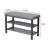 Modern Grey Entryway Storage Bench with Cushioned Seat - Space-Saving Shoe Bench for Hallway, Living Room & Bedroom