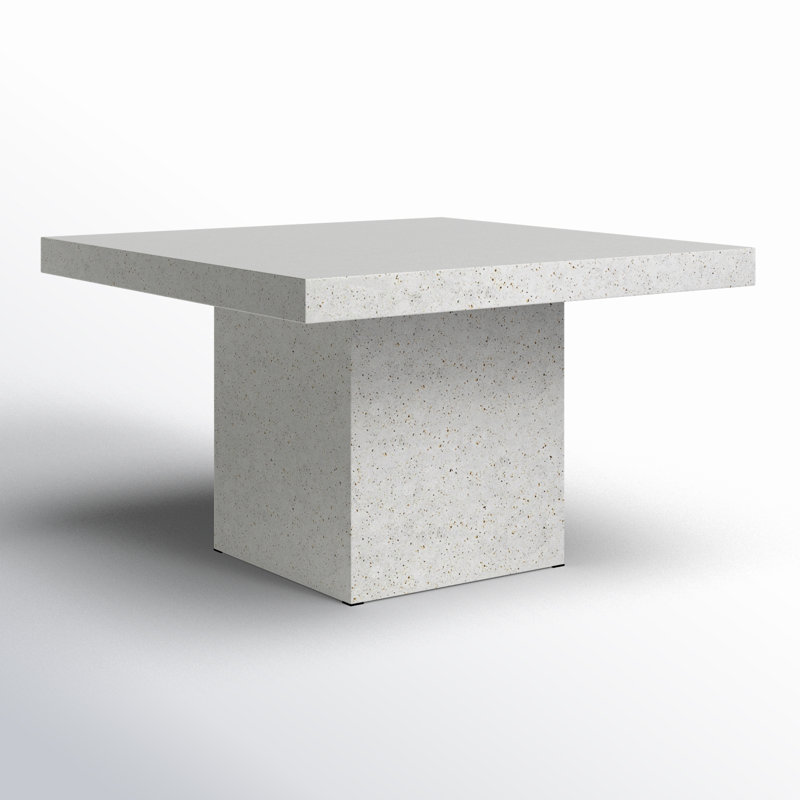Kareen Bar & Counter Height Pedestal Dining Table, Bar Table (36.25" Height), Ivory Terrazzo