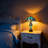 Retro Stained Glass Table Lamp With 3 E26 Warm