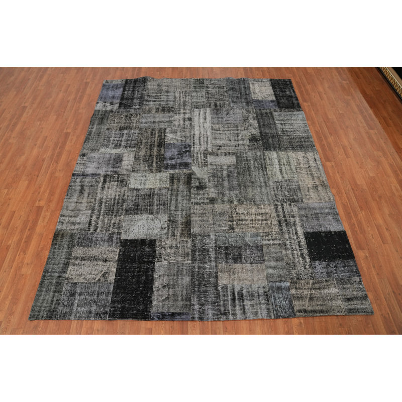 Distressed Geometric Patchwork Area Rug 8x10